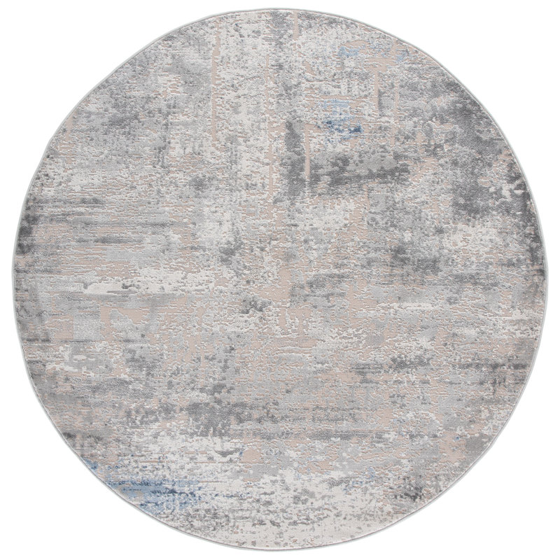 Palma 364 Performance Abstract Rug, 6'-7" X 6'-7" Round