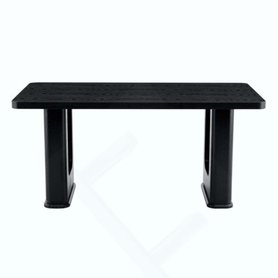 Stylish Wood Textured Dining Table, Blending Simplicity And Transparency With MDF And Realistic Grain Stickers.
