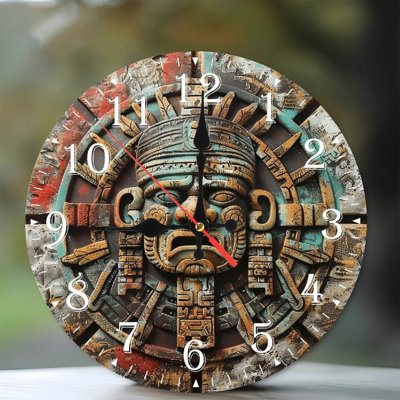 Horloge murale en bois 10 po, mouvement silencieux, à piles (piles AA non incluses), décor artistique, parfait pour les décorations