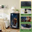 Commode 4 tiroirs pour chambre à coucher Père Noël renne Snowy Forest sous la pleine lune Petite commode haute pour organisateurs de placard avec commode