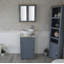 Slimline Compact 515mm Free-standing Cloakroom Vanity Unit-2062904564
