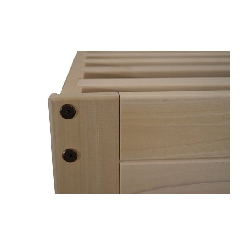 Georgia Unfinished Solid Wood Slat Bed, Queen