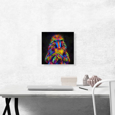 «Baboon Monkey Papio», impression sur toile tendue