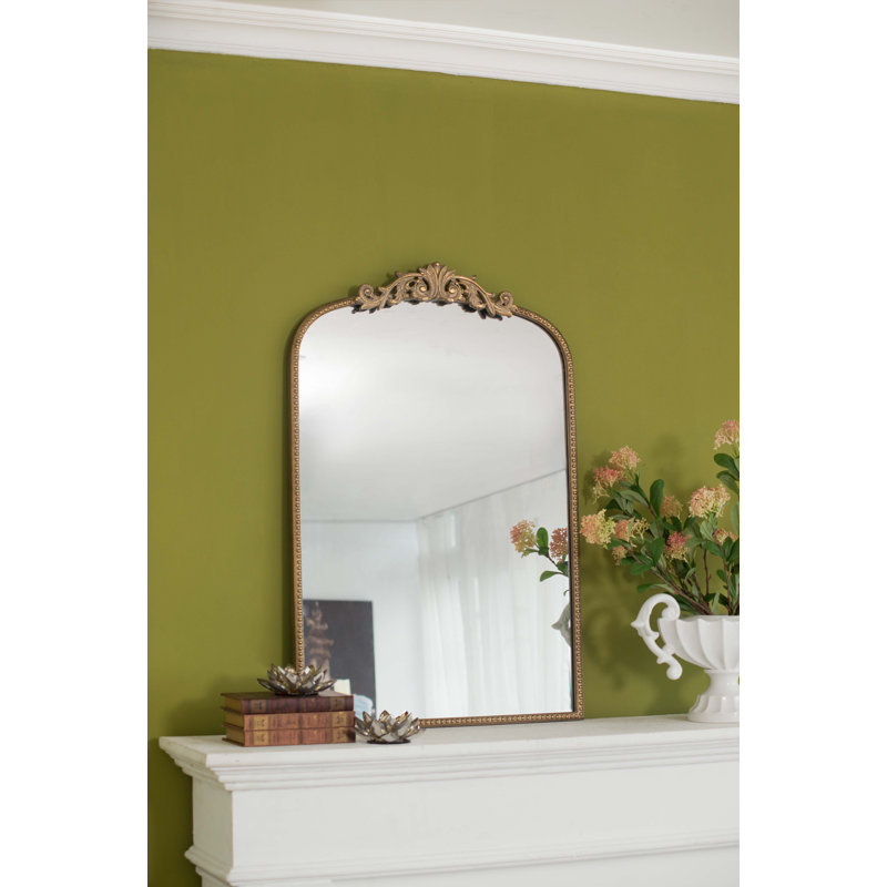24" X 36" Gold Arch Mirror, Gold, 36" x 24"