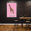 Cool Giraffe Roller Skates Modern Retro Wall Art Print by Sarah Manovski - Wrapped Canvas Print-1793246615