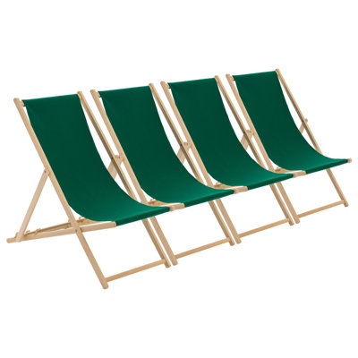 Harbour Housewares Folding Wooden Deck Chairs