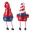 Figurines patriotiques de gnome avec des pattes suspendues - décor en polyrésine