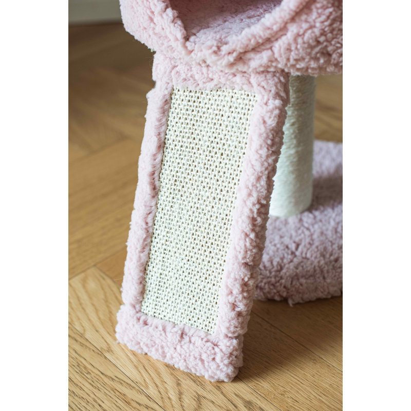 Catry 29.5" Flamingo Cat Tree with Scratching Pad