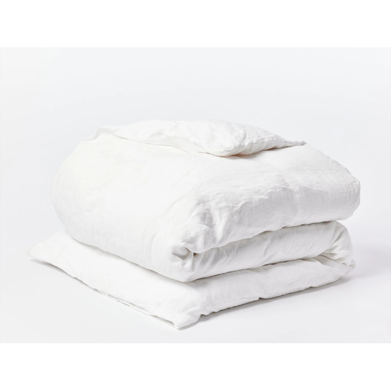 Coyuchi Organic Relaxed Linen Duvet Cover, Alpine White, Full/Queen Duvet Cover