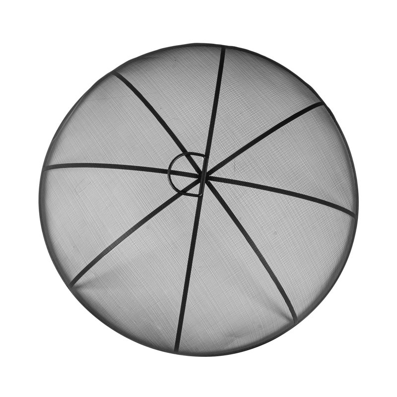 Harbour Housewares - Round Fire Pit Spark Guard - 72.5cm - Grey