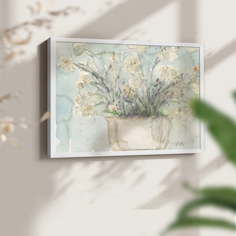 Tabletop Display I -Framed Print - Restickable, 8" H x 10" W, White