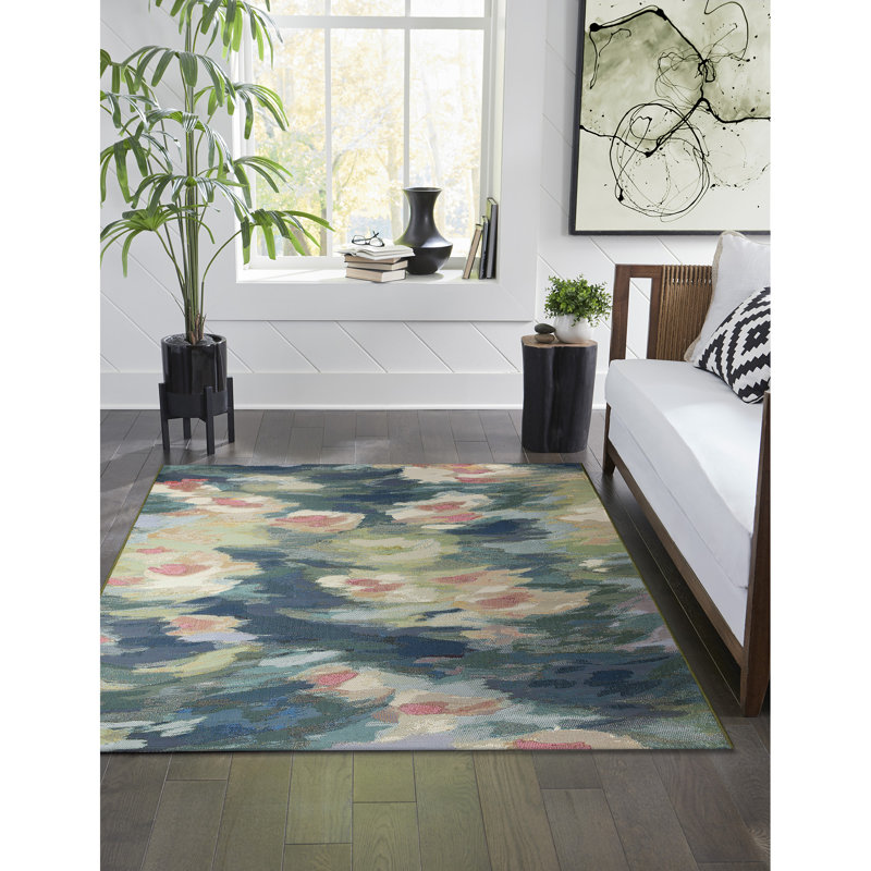Joub Abstract Indoor / Outdoor Rug, Rectangle 7'10" x 9'10"