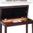 Duet-Ready Keyboard Bench In Brown With Faux Leather Cushion And Wooden Base Duet- Piano Stool Stable Structure