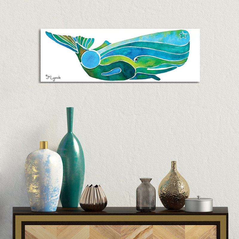 Whale Sperm Wave by Jo Lynch - Wrapped Canvas Panoramic Print