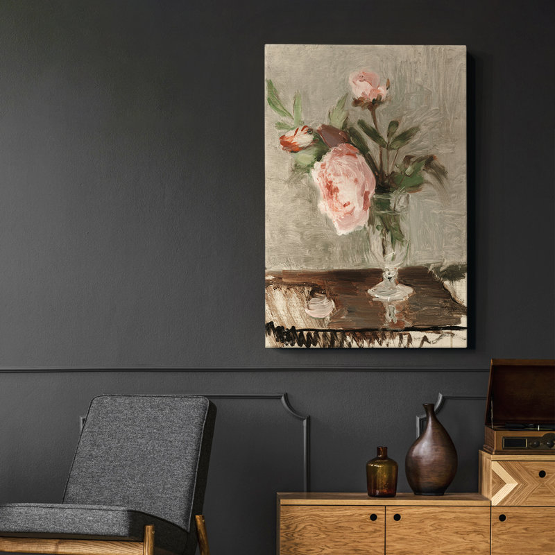«Vintage Floral Print», impression encadrée sur toile cccxlix, H 19 po x l 13 po