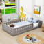  Lit plateforme simple en bois avec garde-corps Kalah-2066967516