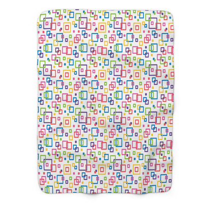 Rainbow Wave - Couverture sherpa de qualité supérieure 1 pièce