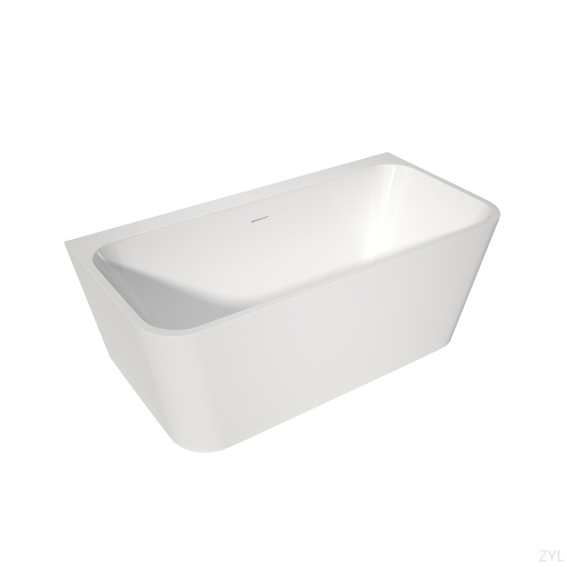 Baignoires autoportantes rectangulaires blanches en acrylique