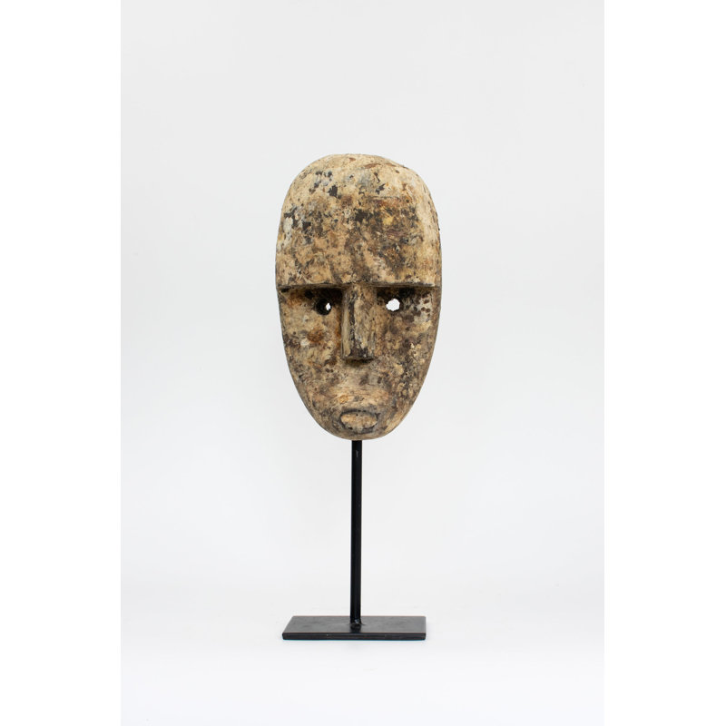 Masque ancestral en bois Timor tribal primitif sur bois sculpté à la main Sculpture Figurine faite à la main