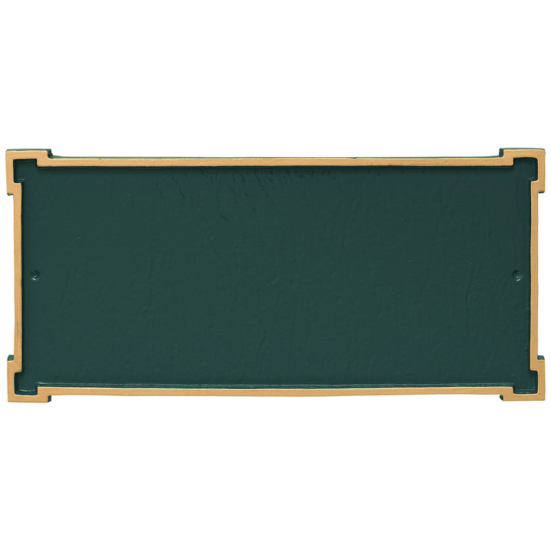 Plaque d’adresse murale sur 1 ligne New Yorker, Vert chasseur / Or