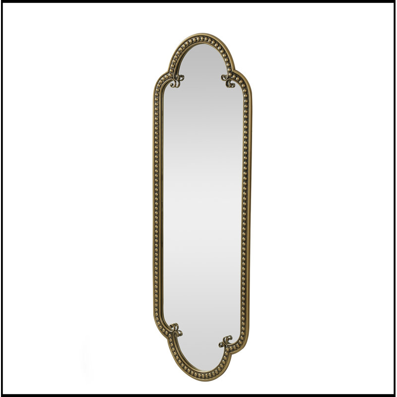 Scalloped Oval Parrett with Beaded Metal Frame