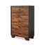 Commode 5 tiroirs Eloy, finition noyer et espresso