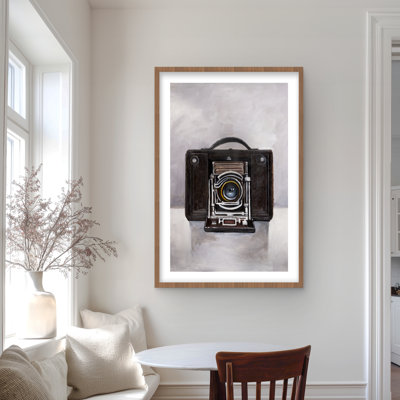 Old Camera - Vintage Framed Matted Print for Home Decor