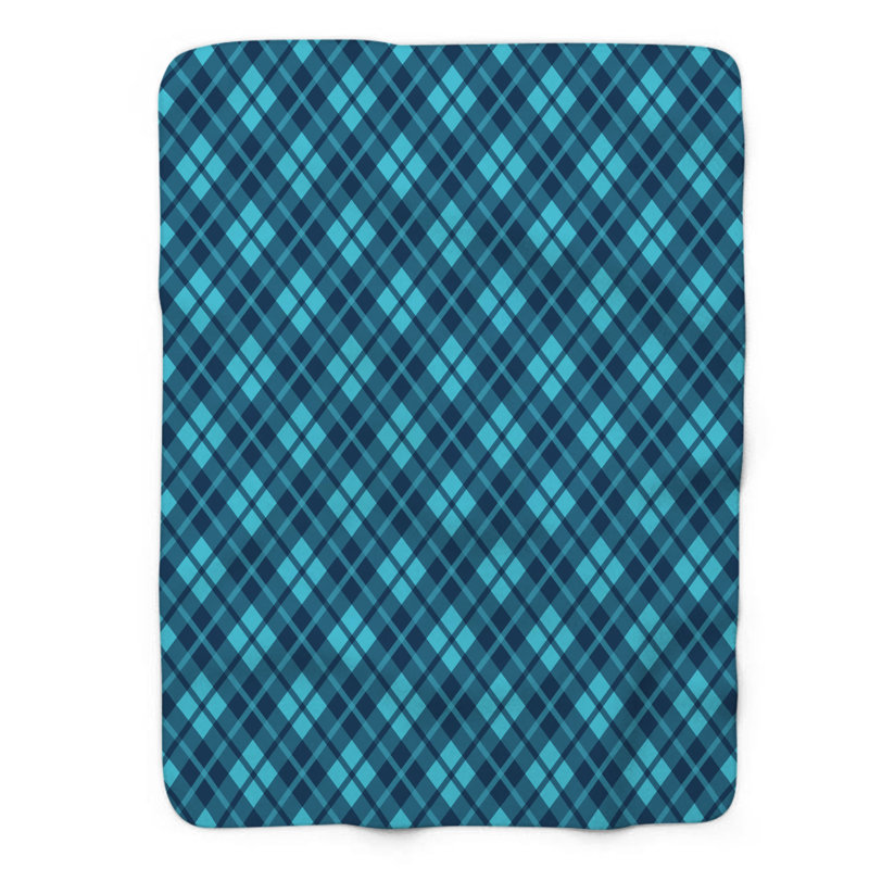 Bleu marine - couverture sherpa de qualité supérieure 1 pièce, Lit simple