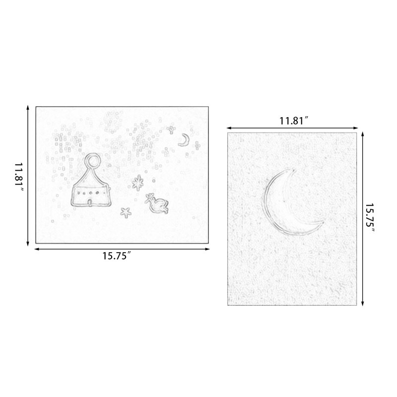 Ensemble de 2 tableaux rectangulaires sur toile de style moderne du milieu du siècle pour le salon, H 15,75 po x l 27,56 po