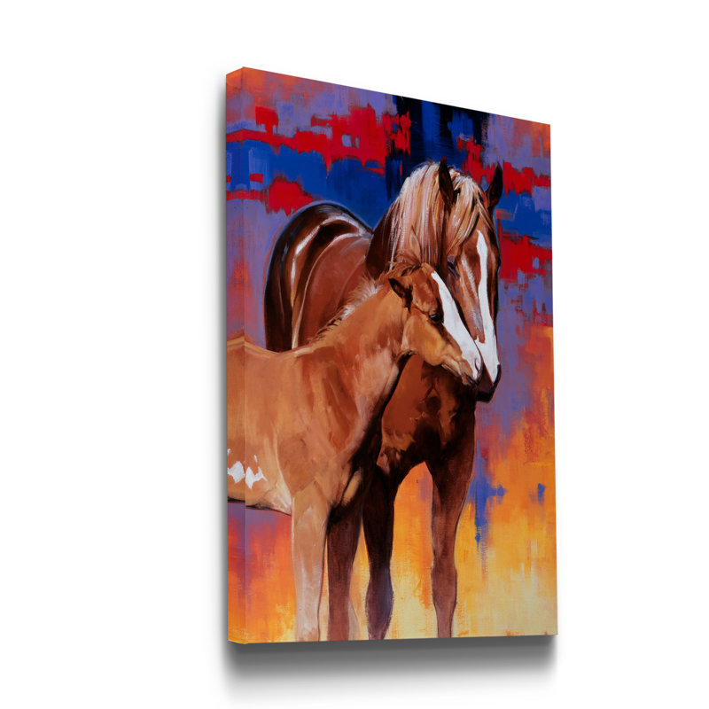 Reproduction d’art sur toile tendue « the color of Love », H 48 po x l 32 po x P 1 po