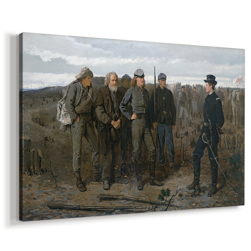 Prisoners from the Front-Winslow Homer-Gallery Wrapped Canvas-1866, 32x48