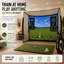 Cage de practice Yunic Range Cage 3 m x 2,4 m avec filet de frappe et cadre en fibre de verre pour l'entraînement de golf en intérieur, garage ou jardin.
