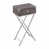 Plateau taupe / base argent