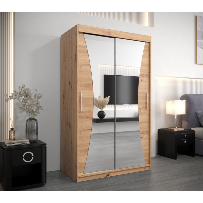 Aarvin 2 Door Manufactured Wood Wardrobe, Artisan Oak