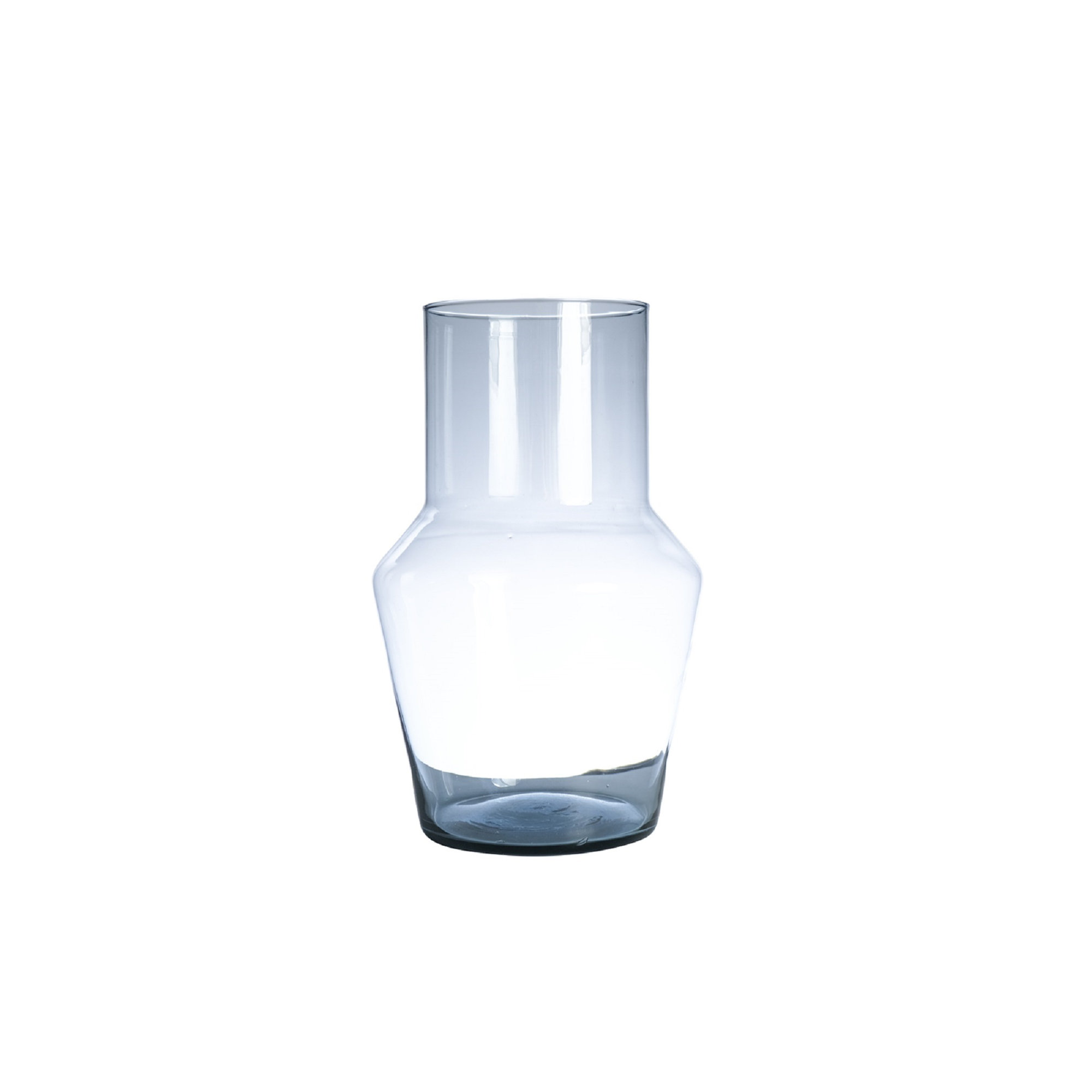 Evie Mouthblown Recycled Glass Vase, 11.81" H x 7.48" W x 7.48" D, Clear