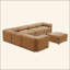 Canapé modulaire moderne 6 pièces avec rangement en chenille de chameau doux de style contemporain Cylindrica pour le salon