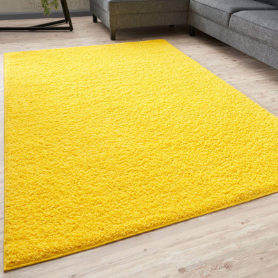 Myshaggy Collection Rugs Solid Design in Yellow