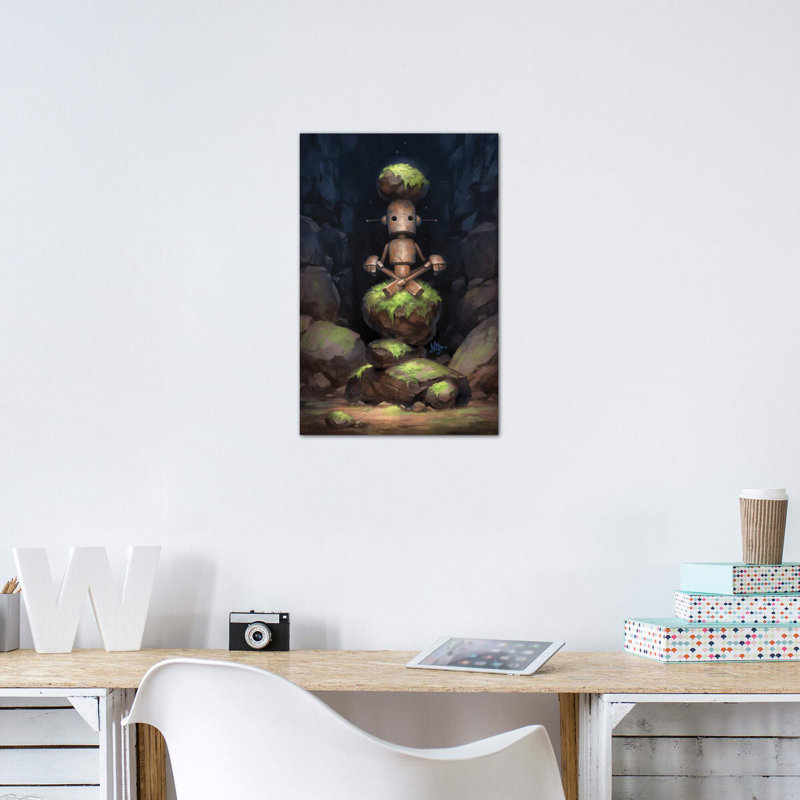 Totem par Matt Dixon - impression d'art graphique, Toile tendue, H 40 po x l 26 po x P 1,5 po