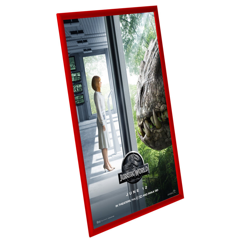 Cadre photo simple en métal, Rouge, 24 po x 36 po