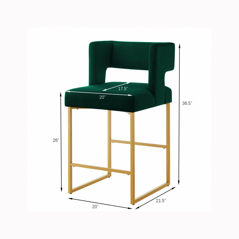 Tabourets de bar à hauteur de comptoir Modern Modern, Vert