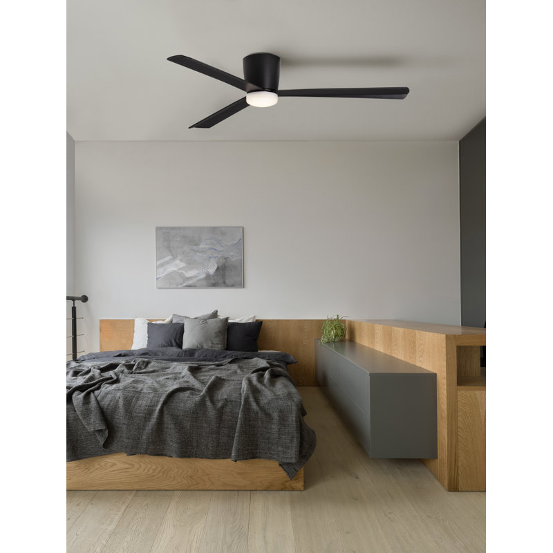 Ceiling Fan with LED Lights, Black, Black
