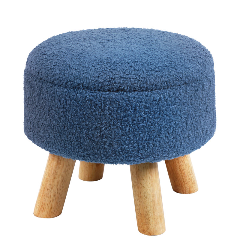 Blue Round Stool