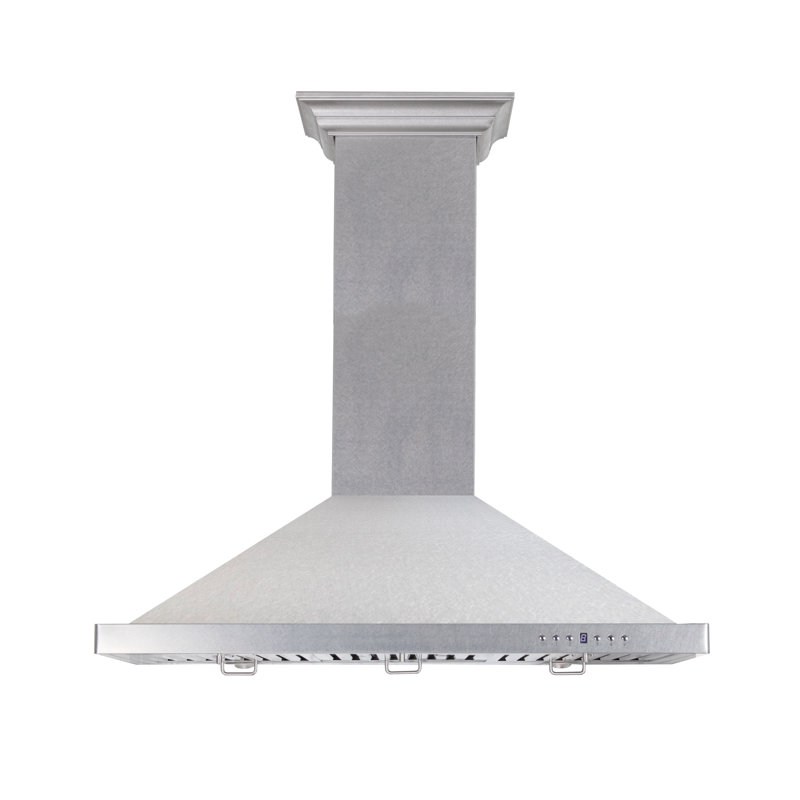 ZLINE 30" Designer Series Fingerprint Resistant Convertible Vent Wall Mount Range Hood, Satin Stainless Steel
