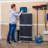 Lockable Storage Cabinet with 3 Adjustable Shelves and Bottom Drawer - Gray