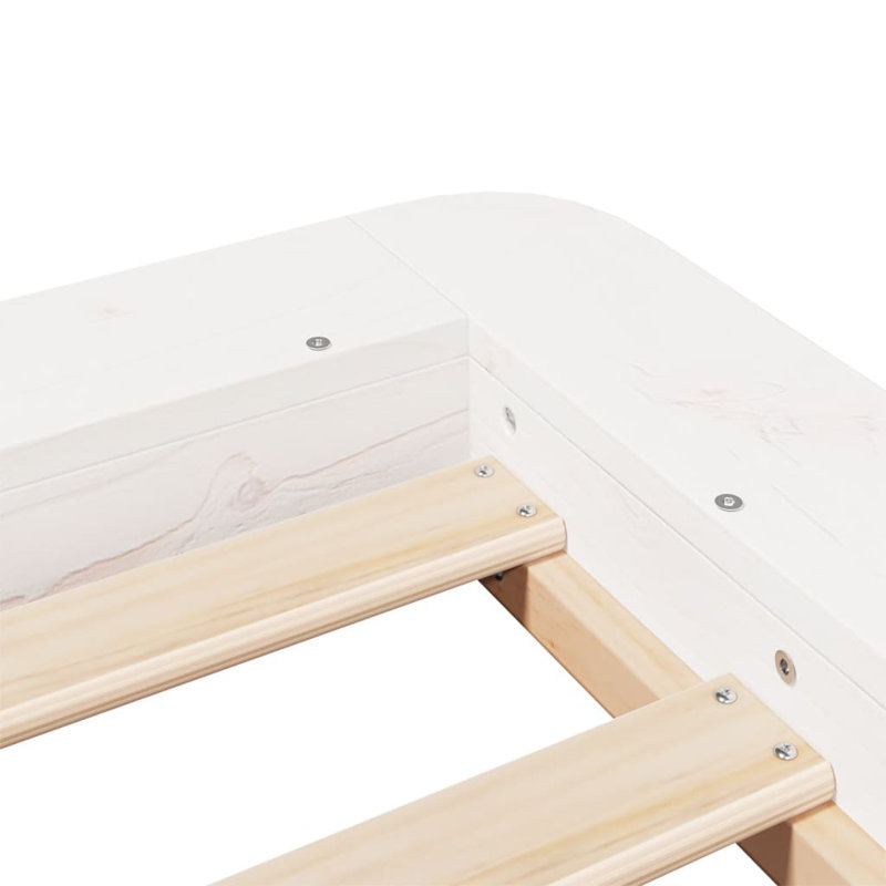 Bed Frame Without Mattress Solid Wood Pine, Single (3'), Wax Brown
