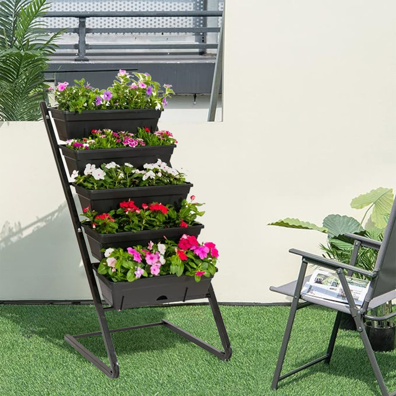 Jardinière surélevée autoportante Atenas, Noir
