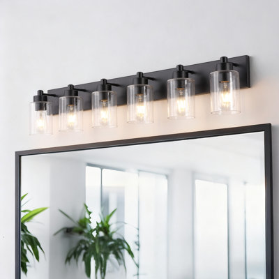 Stover Seeded Glass/Iron Modern Contemporary LED Vanity Light