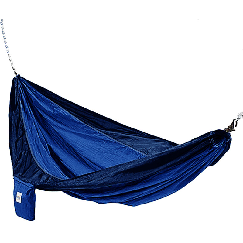 Hamac de camping en nylon bedfo, Bleu foncé/bleu pâle