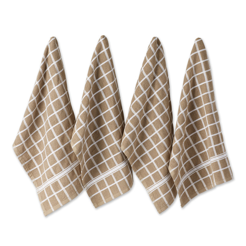 Cotton Waffle Tea Towel Kitchen Towel, Stone