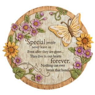Wish Givers Butterflies and Floral Memorial Garden Stepping Stone
